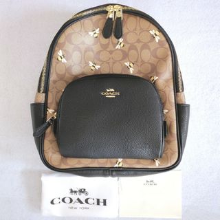 コーチ(COACH)のコーチ COACH リュック ミツバチ 可愛い おしゃれ ブラック ブラウン(リュック/バックパック)