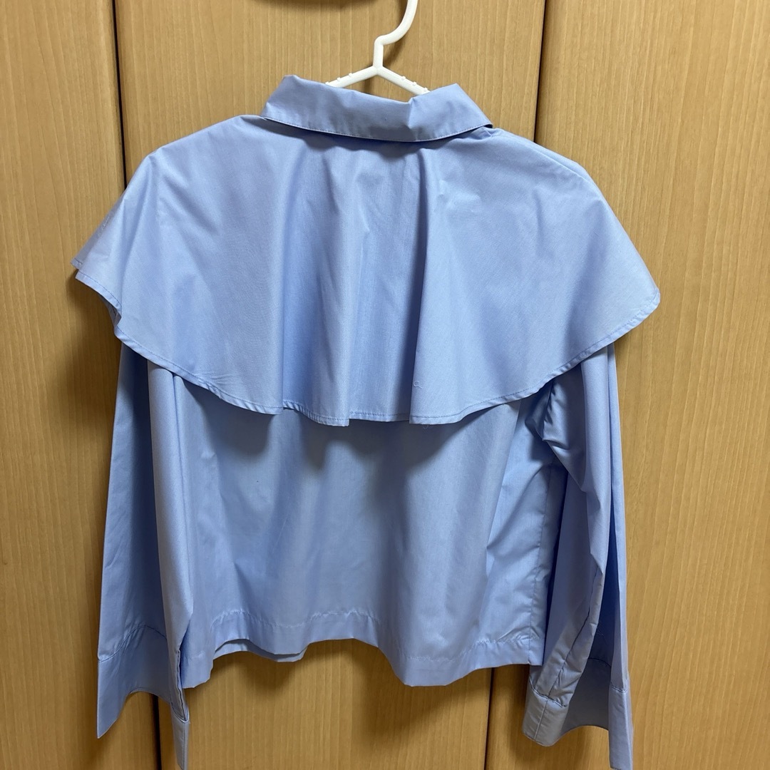 GRL(グレイル)のgrl グレイル ケープカラーワイドスリーブシャツ シャツ ブルー gn82 レディースのトップス(シャツ/ブラウス(長袖/七分))の商品写真