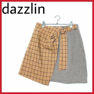 ダズリン(dazzlin)の新品　dazzlin　チェック柄ラップスカート　ミニスカート　大人　綺麗目　◎(ミニスカート)