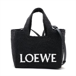 ロエベ(LOEWE)のロエベ フォントトート ラフィア  ブラック レディース ハンドバッグ(ハンドバッグ)