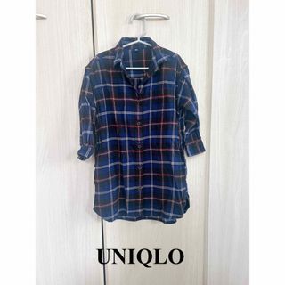 ユニクロ(UNIQLO)のUNIQLO シャツ　ワンピース　チェック(ワンピース)