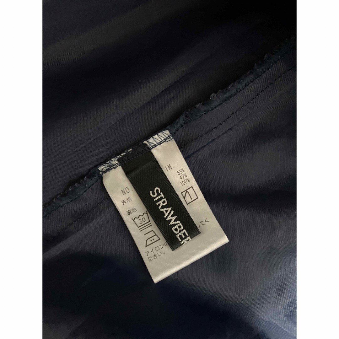 STRAWBERRY-FIELDS(ストロベリーフィールズ)の美品　ストロベリーフィールズ　スカート　ロング　ネイビー レディースのスカート(ロングスカート)の商品写真