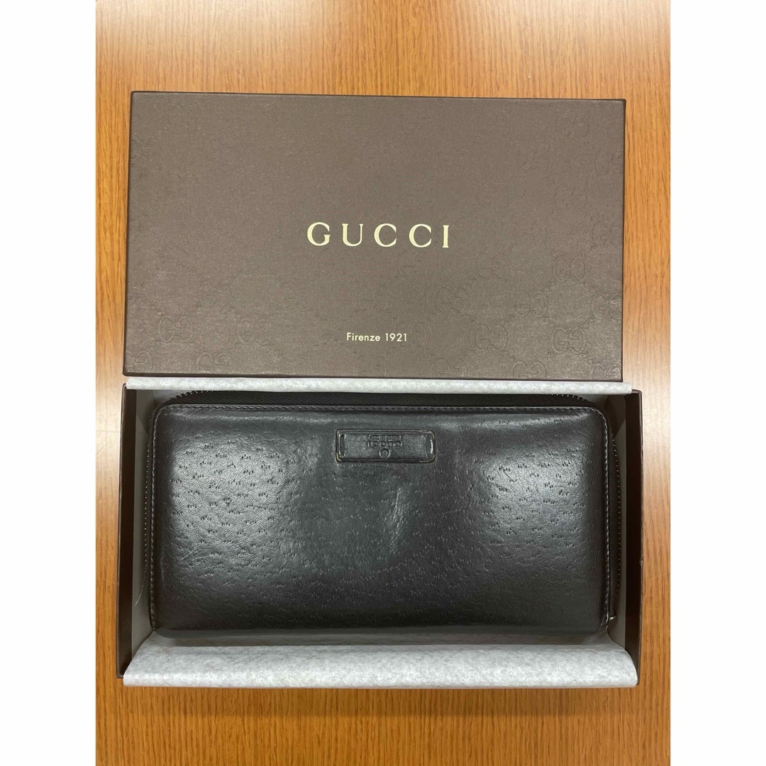 Gucci(グッチ)のグッチ レザー長財布 箱付き レディースのファッション小物(財布)の商品写真