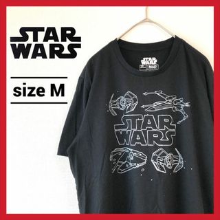 90s 古着 スターウォーズ Tシャツ イラスト ゆるダボ Ｍ (Tシャツ/カットソー(半袖/袖なし))