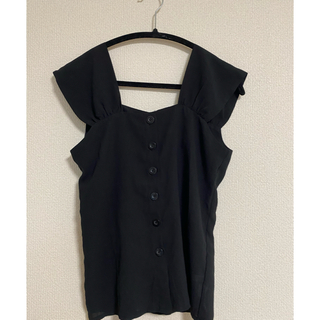 グレイル(GRL)のノースリーブトップス（ブラック）(Tシャツ/カットソー(半袖/袖なし))