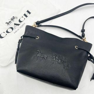 コーチ(COACH)の未使用に近い✨ コーチ COACH　ショルダーバッグ　シボ革　フリンジ　袋付き(ショルダーバッグ)