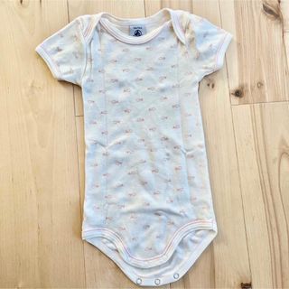 プチバトー(PETIT BATEAU)の【美品】プチバトー＊ロンパース70サイズ(ロンパース)