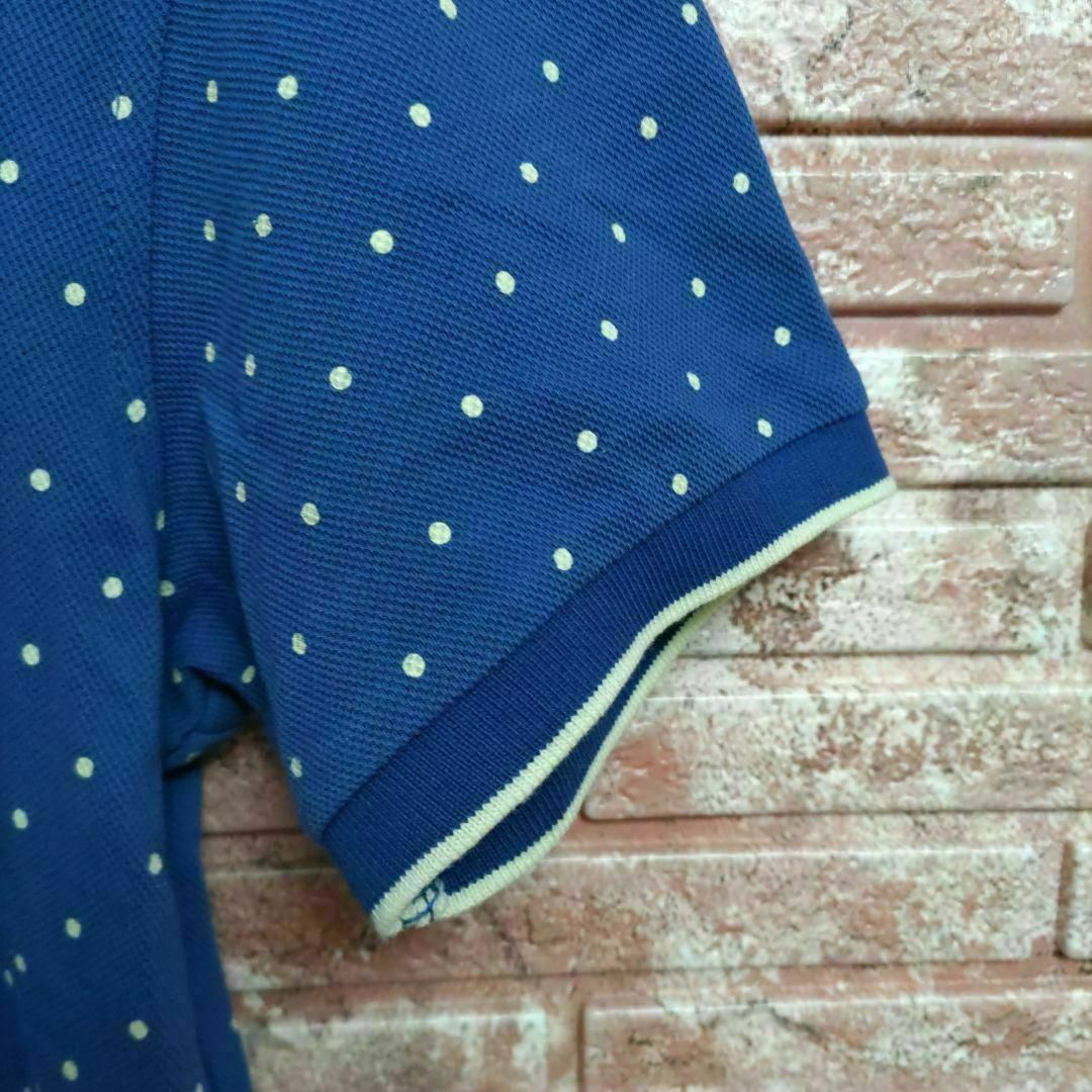 UNIQLO(ユニクロ)のUNIQLO ユニクロ ドット柄 半袖ポロシャツ ブルー Mサイズ メンズのトップス(ポロシャツ)の商品写真