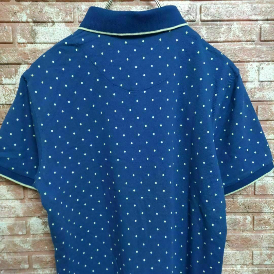 UNIQLO(ユニクロ)のUNIQLO ユニクロ ドット柄 半袖ポロシャツ ブルー Mサイズ メンズのトップス(ポロシャツ)の商品写真