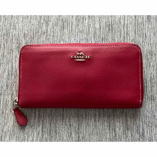 COACH - 中古　コーチ　COACH  レディース　長財布　ホットピンク