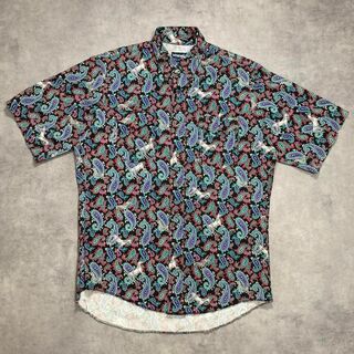 80s Wrangler ラングラー ペイズリー総柄 半袖シャツ XLサイズ(Tシャツ/カットソー(半袖/袖なし))