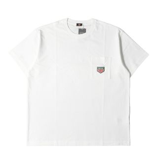 新品 KITH NYC キス ニューヨークシティー Tシャツ サイズ:XL 24SS TAG HEUER コラボロゴ ポケット クルーネック 半袖Tシャツ BADGE TEE ホワイト 白 トップス カットソー コラボ【メンズ】(Tシャツ/カットソー(半袖/袖なし))