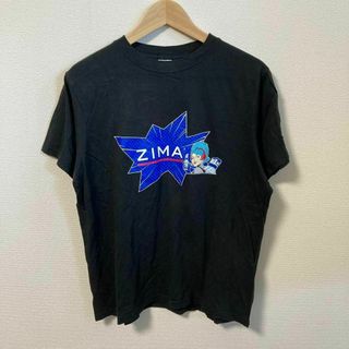 ZIMA ジーマ　Tシャツ プリント　お酒　ブラック　黒　L メンズ　古着(Tシャツ/カットソー(半袖/袖なし))