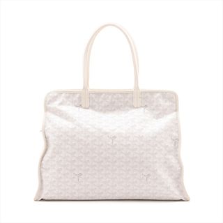 ゴヤール(GOYARD)のゴヤール  PVC×レザー  ホワイト レディース トートバッグ(トートバッグ)