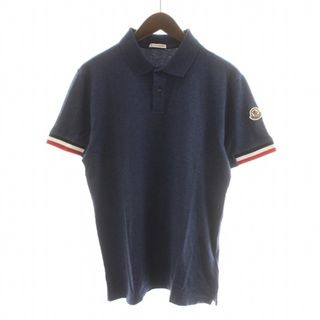 モンクレール(MONCLER)のMONCLER 22SS S/S POLO ポロシャツ 半袖 ロゴ ワッペン 紺(ポロシャツ)