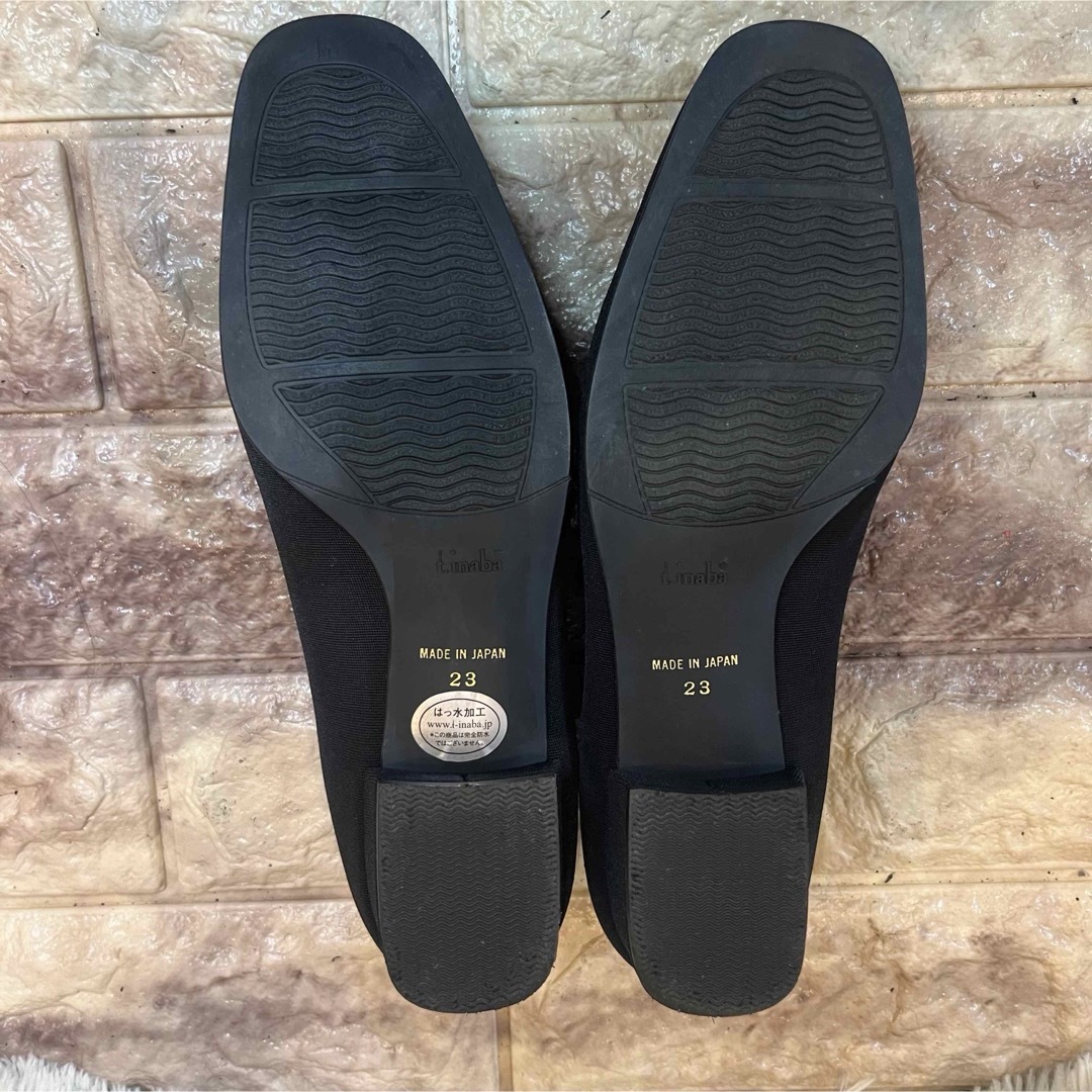 極美品　t.inaba スクエアトゥ　ストレッチ素材　パンプス　23cm レディースの靴/シューズ(ハイヒール/パンプス)の商品写真