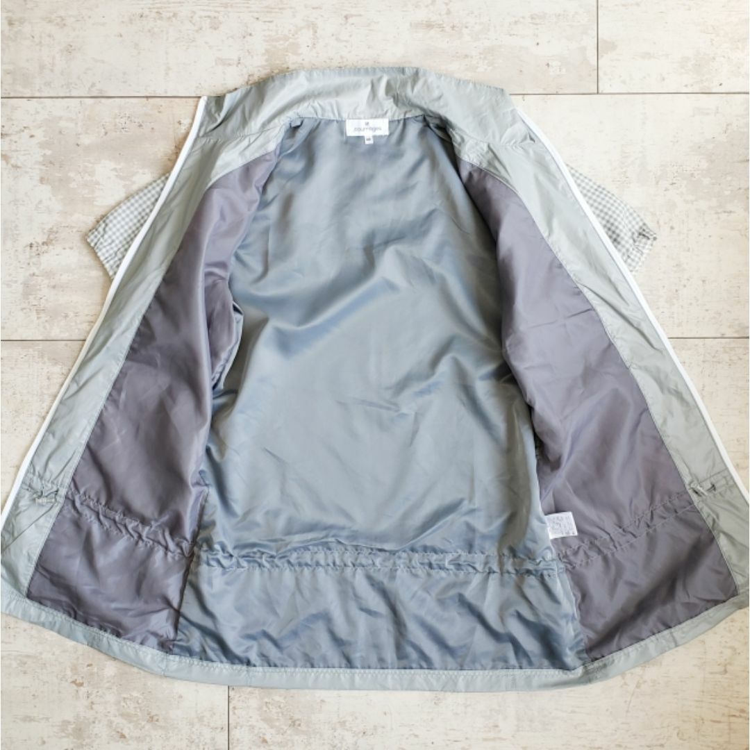 Courreges - クレージュ ☆ チェック柄切替 ナイロン 半袖 Courreges - クレージュ ☆ チェック柄切替 ナイロン 半袖