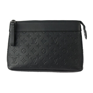 ルイヴィトン(LOUIS VUITTON)のLOUIS VUITTON ルイ ヴィトン  ポシェット ヴォワヤージュ スープル セカンドバッグ M82545 モノグラムシャドウ   ブラック   クラッチバッグ ポーチ ビトン 【本物保証】(セカンドバッグ/クラッチバッグ)