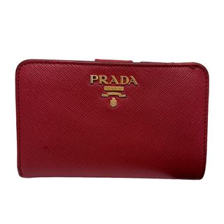 プラダ(PRADA)のPRADA プラダ サフィアーノ レザー 二つ折り 財布 レッド 1ML225 中古 レディース ブランド 小銭入れ 32405K104(財布)