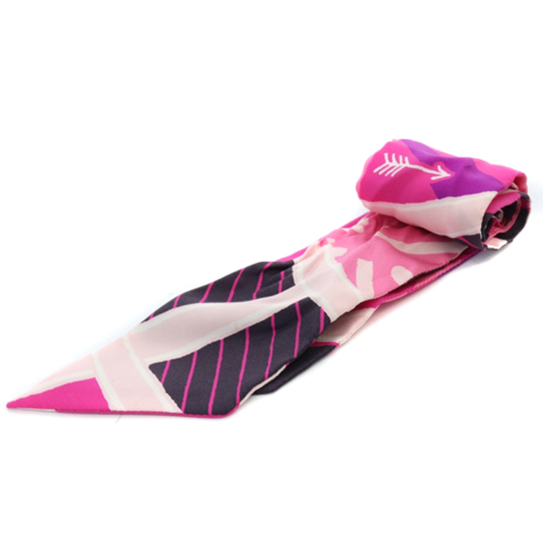 Hermes(エルメス)のエルメス ソイエ シルク ゲーム ツイリー スカーフ 総柄 ピンク レディースのファッション小物(バンダナ/スカーフ)の商品写真