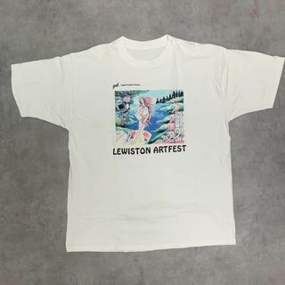 90s アートフェス スーベニアTシャツ ホワイトARTFES 絵画(Tシャツ/カットソー(半袖/袖なし))