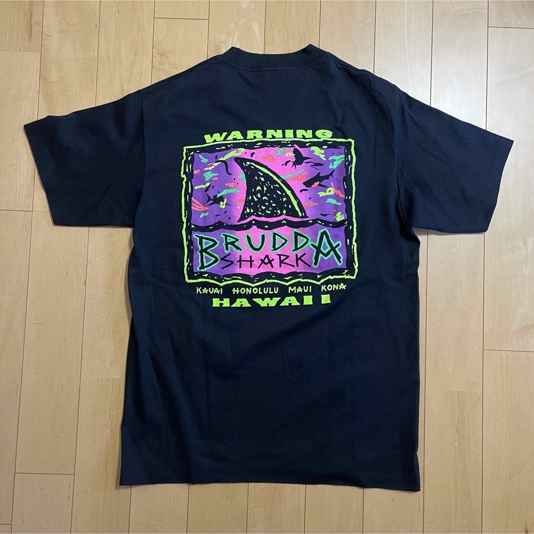 USA製 80s~90sネオンカラー蛍光色両面プリント古着Tシャツ　ハワイ メンズのトップス(Tシャツ/カットソー(半袖/袖なし))の商品写真