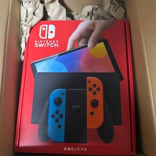 ニンテンドースイッチ(Nintendo Switch)の【新品未開封品】任天堂スイッチ　有機ELモデル　 JCネオン　Switch 本体(その他)