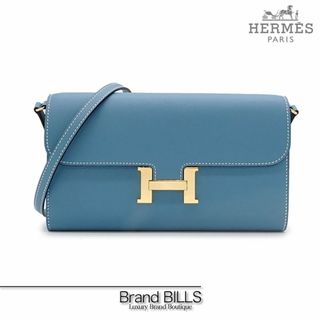 エルメス(Hermes)の未使用品 エルメス コンスタンス ロング・トゥーゴー 長財布 エバーカラー ニューブルージーン ホワイトステッチ ゴールド金具 B刻印(財布)