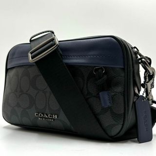 コーチ(COACH)の✨未使用級✨COACH ショルダーバッグ グラハム シグネチャー ブラック 黒(ショルダーバッグ)