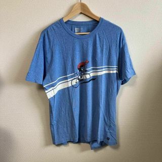 MEC Tシャツ 自転車　ロードバイク　レース　プリント　ブルー　L メンズ(Tシャツ/カットソー(半袖/袖なし))