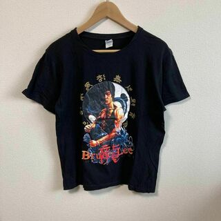 Bruce Lee ブルース リー　Tシャツ ドラゴンへの道　プリント　黒　M(Tシャツ/カットソー(半袖/袖なし))