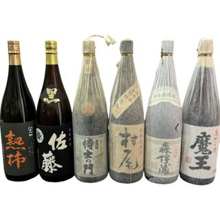 焼酎6本セット 森伊蔵 魔王 佐藤 黒 村尾 侍士の門 熟柿 未開栓品 古酒 和紙付 1800ml 一升瓶(焼酎)