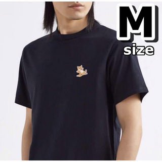 メゾンキツネ(MAISON KITSUNE')のMaison kitsune メゾンキツネ  黒Tシャツ Mサイズ(Tシャツ/カットソー(半袖/袖なし))