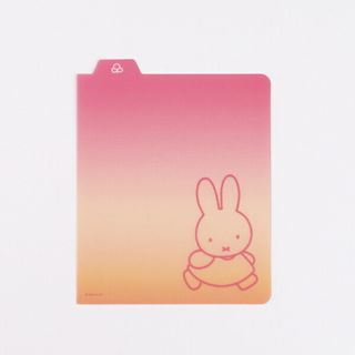 ミッフィー(miffy)のミッフィー リングノート・スクエア用下敷き（miffy/walk） 文具 日本製 レッド/オレンジ(ノートPC)