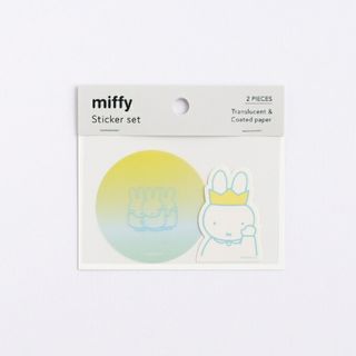 ミッフィー(miffy)のミッフィー ステッカーセット（miffy&friends） 文具 日本製 イエロー/ブルー(ノートPC)