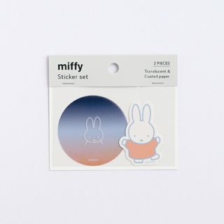 ミッフィー(miffy)のミッフィー ステッカーセット（miffy） 文具 日本製 ネイビー/オレンジ(ノートPC)