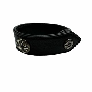 クロムハーツ(Chrome Hearts)のクロムハーツ/CHROME HEARTS/ブレス/オッドボールレザーブレス/レザー×シルバー/黒/ブラック【SA7739】(ブレスレット)