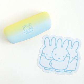 ミッフィー(miffy)のミッフィー メガネケース＆クロスセット（miffy&friends） 小物入れ  イエロー/ブルー(サングラス/メガネ)