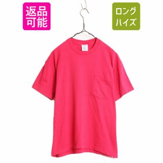 90s USA製 OLD GAP ポケット付き 無地 半袖 Tシャツ メンズ M 古着 90年代 オールド ギャップ ポケT 無地T シングルステッチ 旧タグ 耳付き(Tシャツ/カットソー(半袖/袖なし))