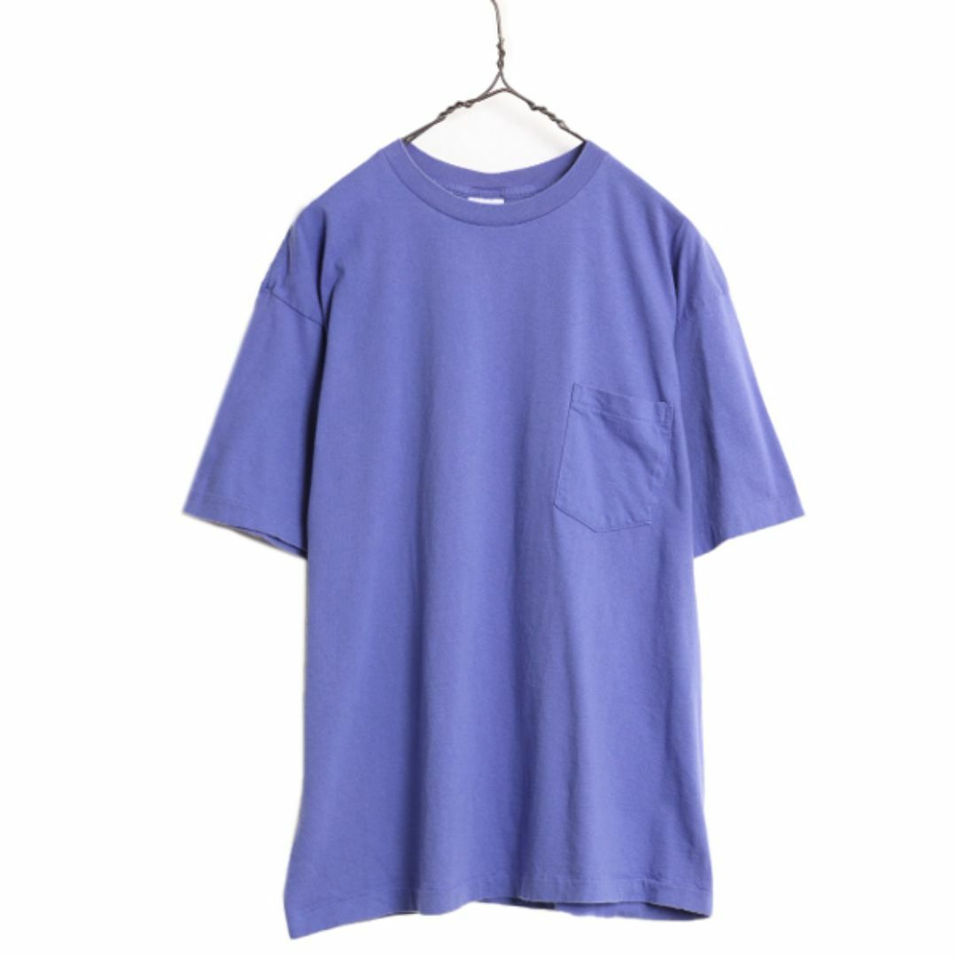 90s USA製 OLD GAP ポケット付き 無地 半袖 Tシャツ メンズ L 古着 90年代 オールド ギャップ ポケT 無地T シングルステッチ 旧タグ 耳付き メンズのトップス(Tシャツ/カットソー(半袖/袖なし))の商品写真