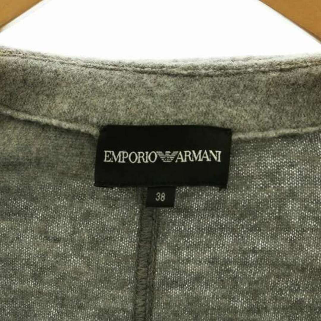 Emporio Armani(エンポリオアルマーニ)のエンポリオアルマーニ テーラードジャケット ショートコート 38 M グレー レディースのジャケット/アウター(その他)の商品写真