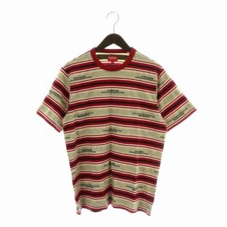 シュプリーム(Supreme)のシュプリーム 18AW HQ Stripe S/S Top Tシャツ M 赤(Tシャツ/カットソー(半袖/袖なし))