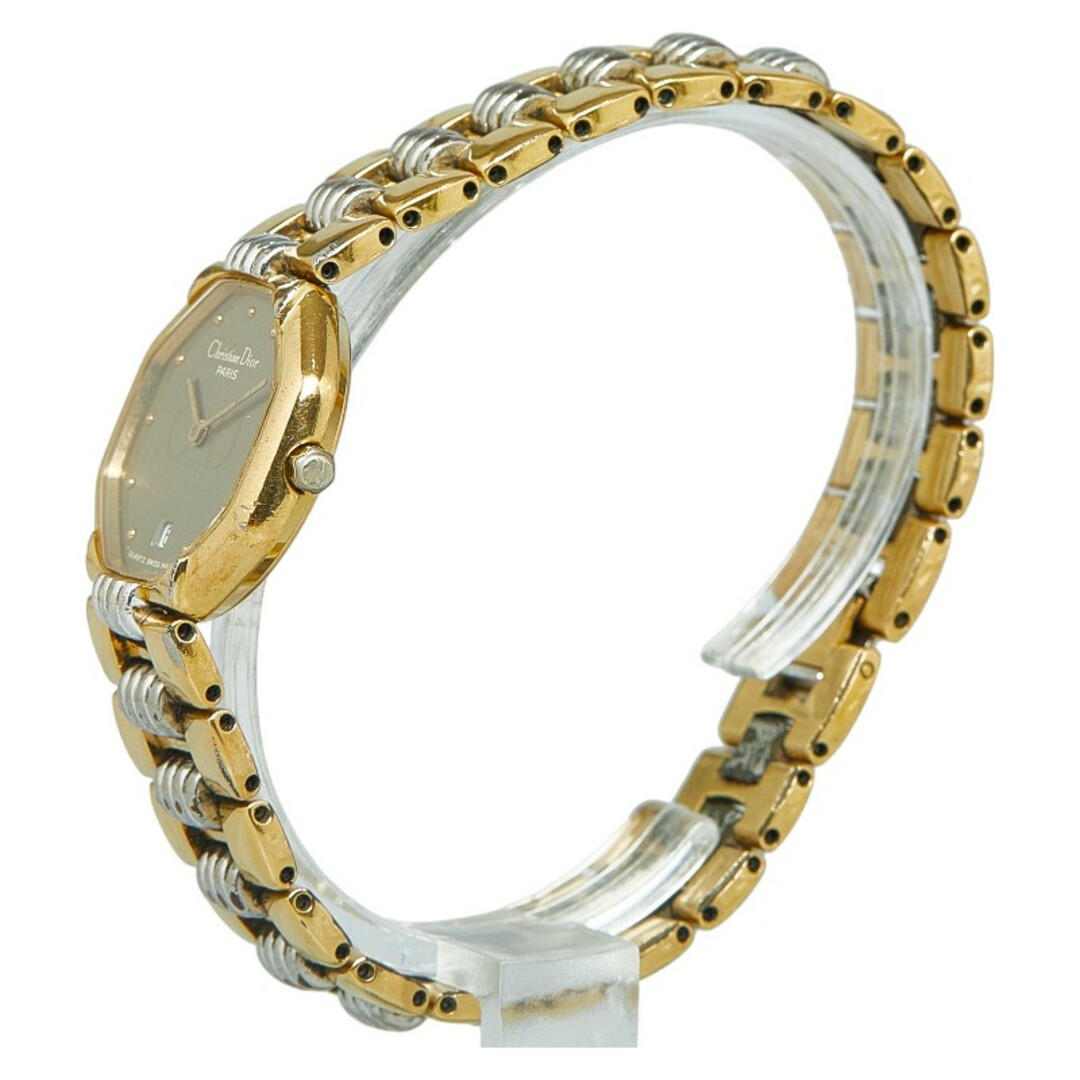 Christian Dior(クリスチャンディオール)のクリスチャンディオール オクタゴン 腕時計 48.153 クオーツ グレー文字盤 メッキ SS レディース Christian Dior 【1-0147276】 レディースのファッション小物(腕時計)の商品写真