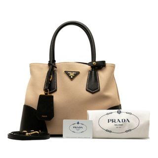 プラダ(PRADA)の美品 プラダ 三角ロゴプレート サフィアーノ トートバッグ ショルダーバッグ 2WAY BN2887 キャンバス レディース PRADA 【1-0149699】(トートバッグ)