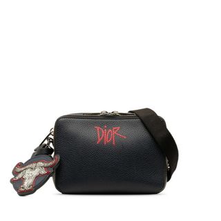 ディオール(Dior)の美品 ディオール STUSSYコラボ ショルダーバッグ 2ESBC119GDS レザー メンズ Dior 【1-0149759】(ショルダーバッグ)