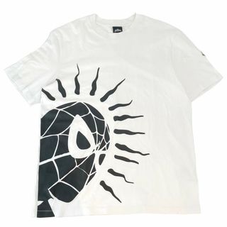 モンクレール(MONCLER)のMONCLER モンクレール 長袖Ｔシャツ スパイダーマン Tシャツ コラボ クルーネック アパレル 服 XL H20918C00004 ホワイト 白 コットン    メンズ【中古品】(Tシャツ/カットソー(半袖/袖なし))