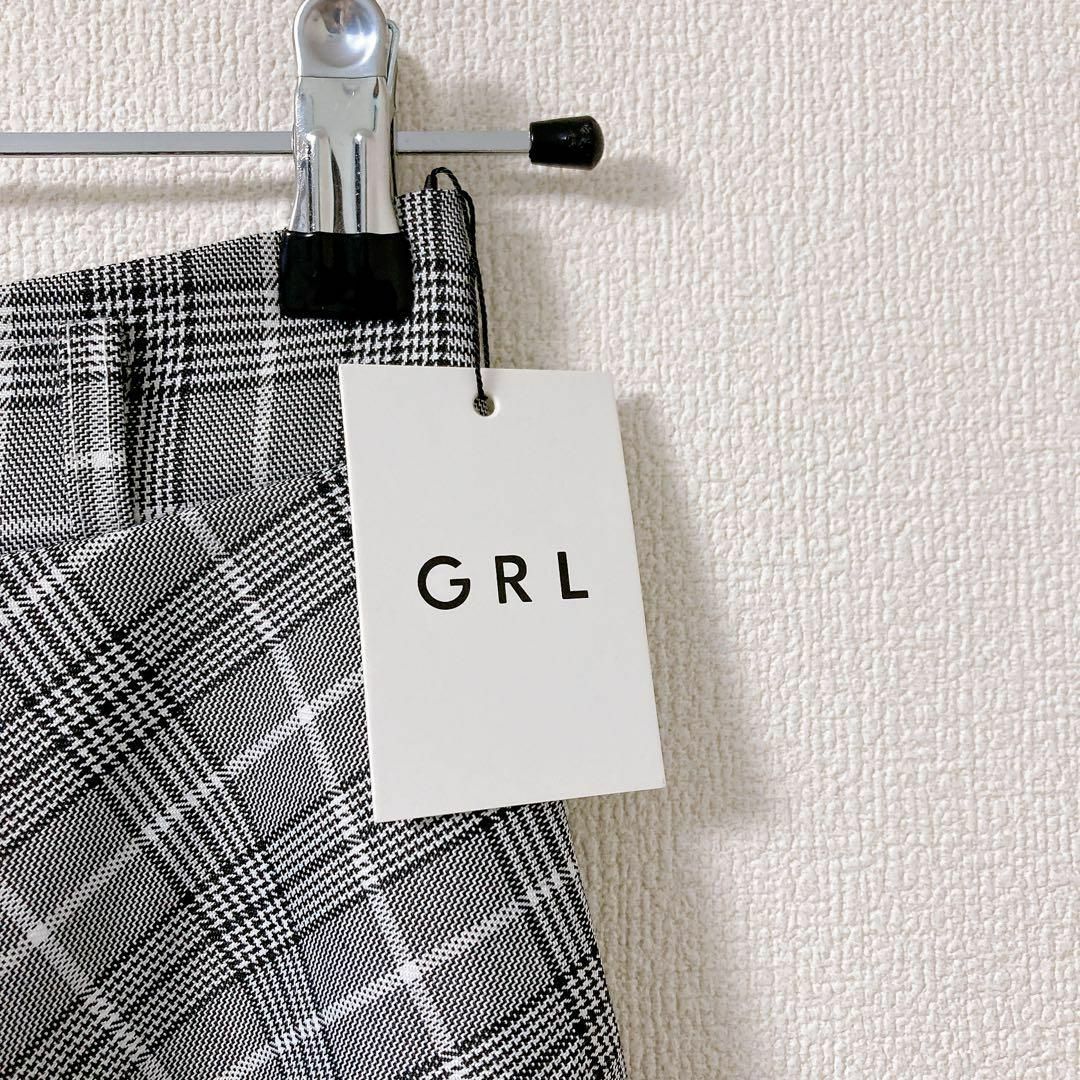 GRL(グレイル)の【新品 未使用 タグ付】GRL グレイル チェック ロング フレア スカート M レディースのスカート(ロングスカート)の商品写真