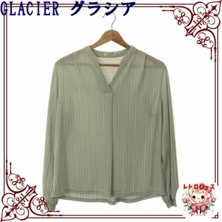 GLACIER - GLACIER グラシア トップス シャツ ブラウス 長袖 Vネック 裾絞り