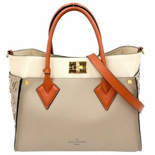 ルイヴィトン(LOUIS VUITTON)の【SALE】LOUIS VUITTON ルイヴィトン 2WAY モノグラム オンマイサイドMM ハンドバッグ ショルダーバッグ 肩掛け 斜め掛け かばん 鞄 ベージュ M53825    ガレ ゴールド金具 レディース【中古品】(ショルダーバッグ)