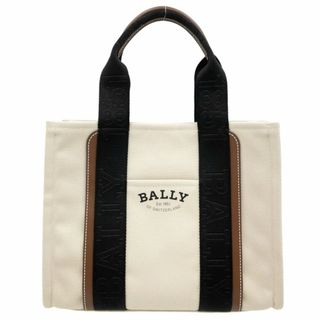 バリー(Bally)の【SALE】BALLY バリー ハンドバッグ DRYVALIA トートバッグ 肩掛け 鞄 かばん  キャンバス  レザー   ベージュ ブラック 黒 レディース 美品【中古品】(ハンドバッグ)